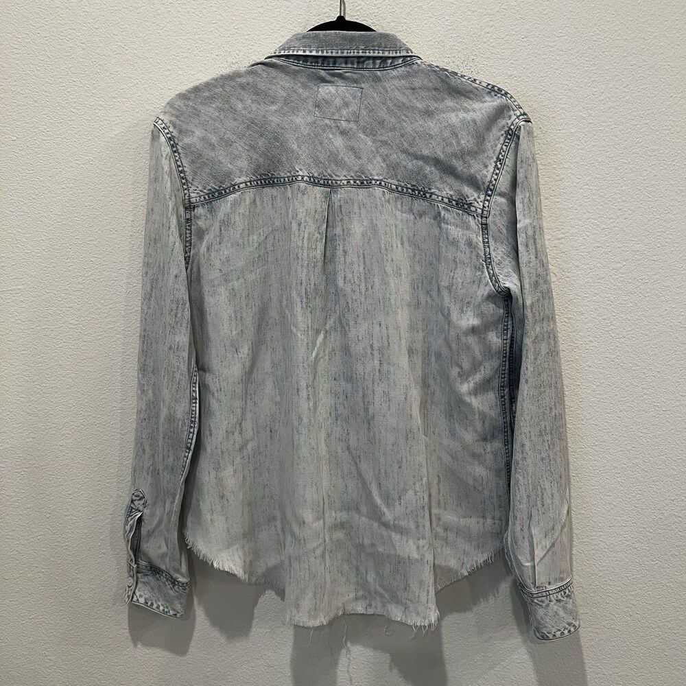 Rails Womens Ingrid Raw Hem Button Down Shirt Lon… - image 7